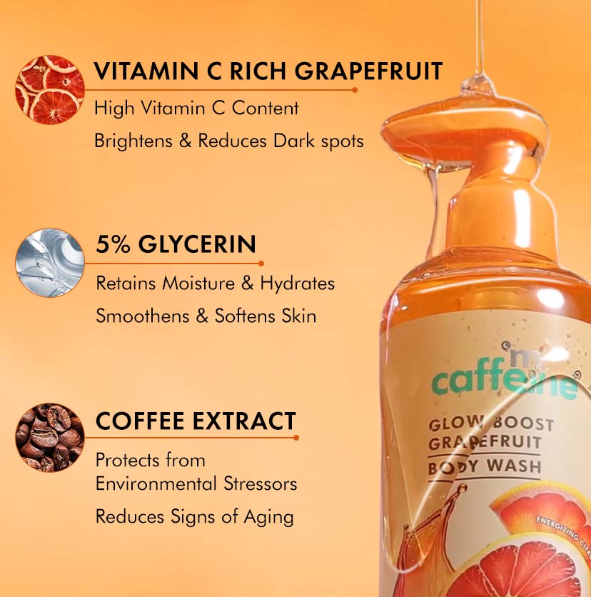 Glow Boost Vitamin C Rich Grapefruit Body Wash - 300 ml