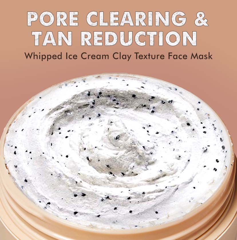 Pore Cleanse Coffee Cookie Detan Face Mask | 9% AHA BHA & Clays, 3% Charcoal & Coffee - 100gm