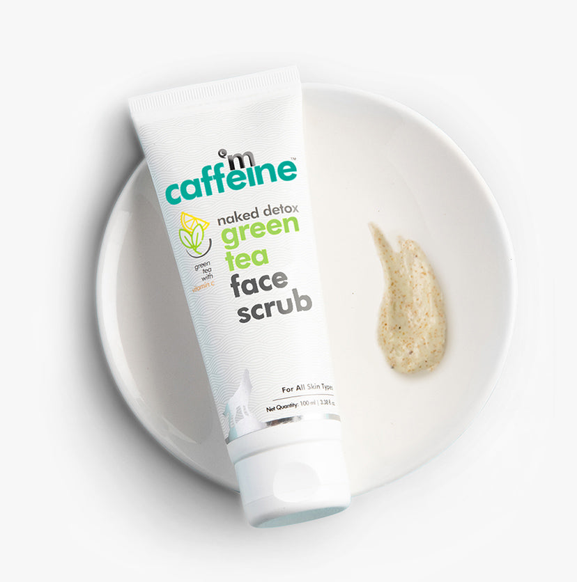 Green Tea Face Scrub with Vitamin C & Hyaluronic Acid - 100 gm