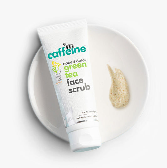 Green Tea Face Scrub with Vitamin C & Hyaluronic Acid - 100 gm
