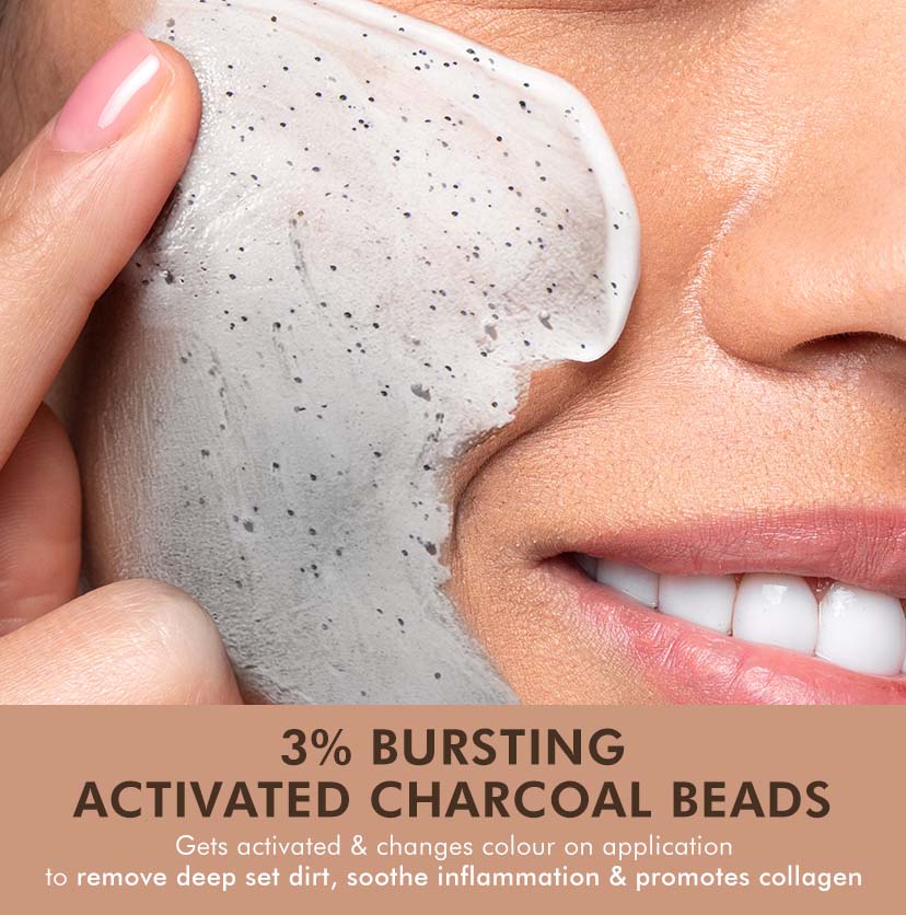 Pore Cleanse Coffee Cookie Detan Face Mask | 9% AHA BHA & Clays, 3% Charcoal & Coffee - 100gm