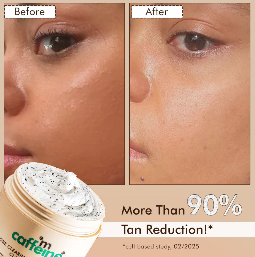Pore Cleanse Coffee Cookie Detan Face Mask | 9% AHA BHA & Clays, 3% Charcoal & Coffee - 100gm