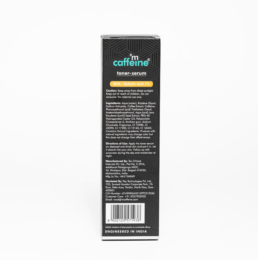 BHA-2% Salicylic Acid 2in1 Toner-Serum with Coffee - Unclogs Pores & Reduces Blackheads - 150 ml