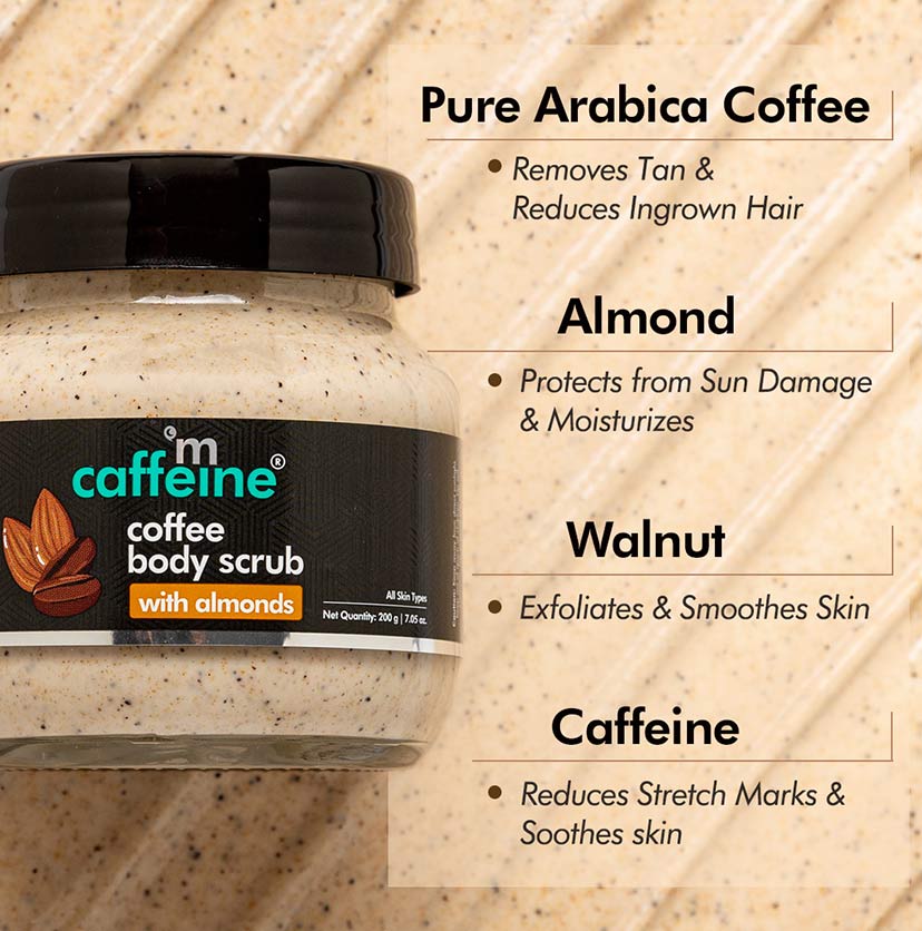 Moisturizing & Creamy Coffee Body Scrub with Almonds for Smooth Skin - 200g