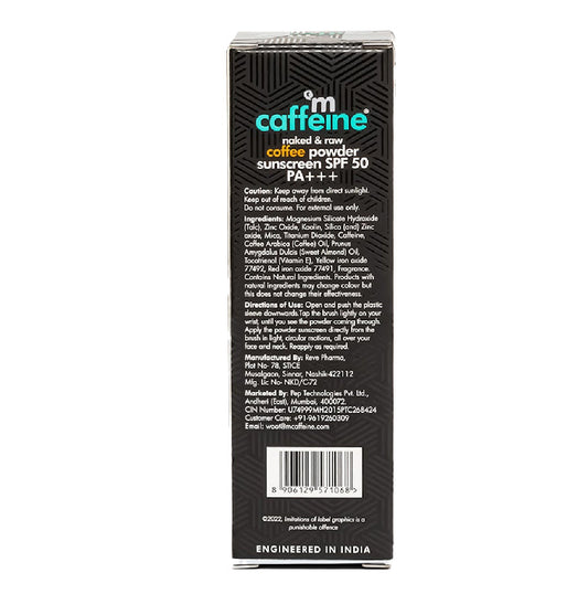 Coffee Powder Sunscreen SPF 50 PA+++ | UV Protection | Mattifying & Water Resistant (4g)