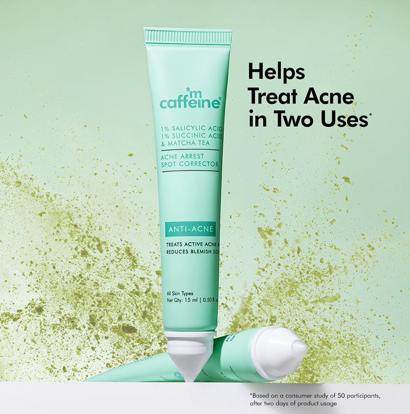 1% Salicylic Acid 1% Succinic Acid Acne Arrest Spot Corrector with Matcha Tea-15 ml