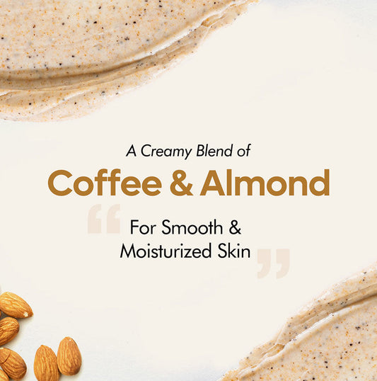 Moisturizing & Creamy Coffee Body Scrub with Almonds for Smooth Skin - 200g