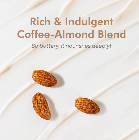 Coffee & Almond Body Butter with Shea Butter for Deep Moisturization & Smooth Skin - 100 g-a