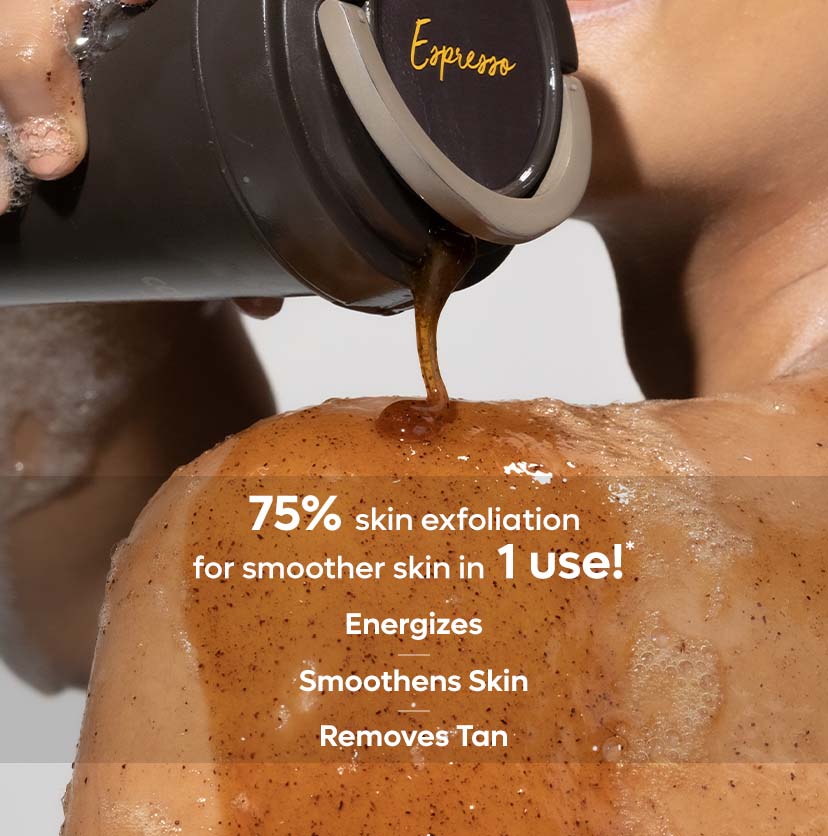 Espresso Coffee Body Wash + Scrub with Natural AHA - 300ml