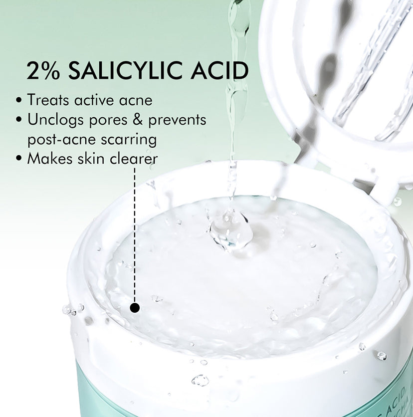 2% Salicylic Acid Serum Clear Skin Acne Pads with Matcha Tea - 40 N (x1)