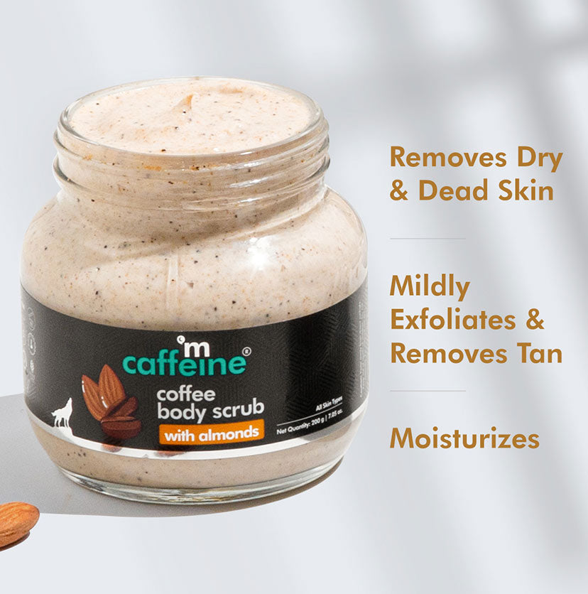 Moisturizing & Creamy Coffee Body Scrub with Almonds for Smooth Skin - 200g