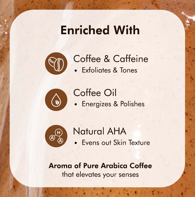 Espresso Coffee Body Wash + Scrub with Natural AHA - 300ml