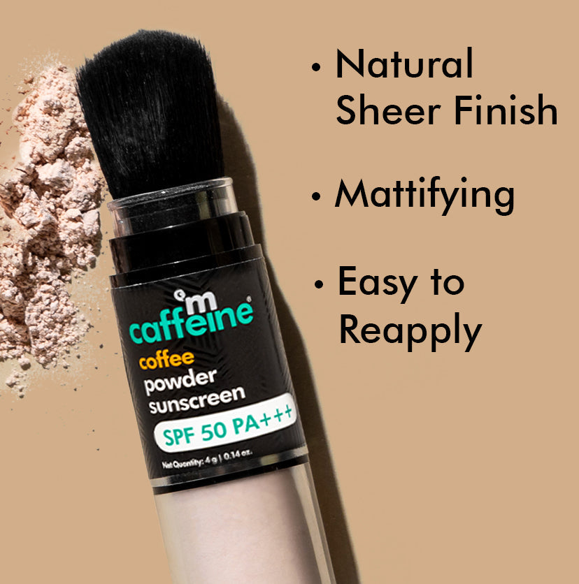 Coffee Powder Sunscreen SPF 50 PA+++ | UV Protection | Mattifying & Water Resistant (4g)
