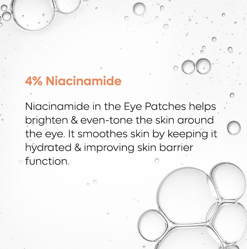 Hydrogel Under Eye Patches-4% Niacinamide with Kombucha Tea - 15 Pairs