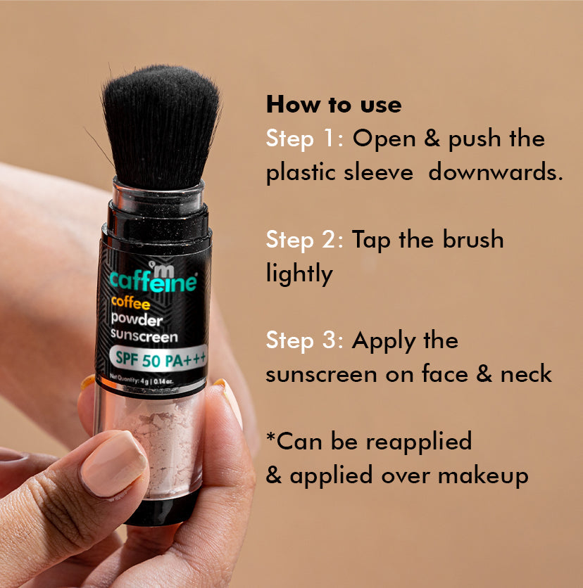 Coffee Powder Sunscreen SPF 50 PA+++ | UV Protection | Mattifying & Water Resistant (4g)
