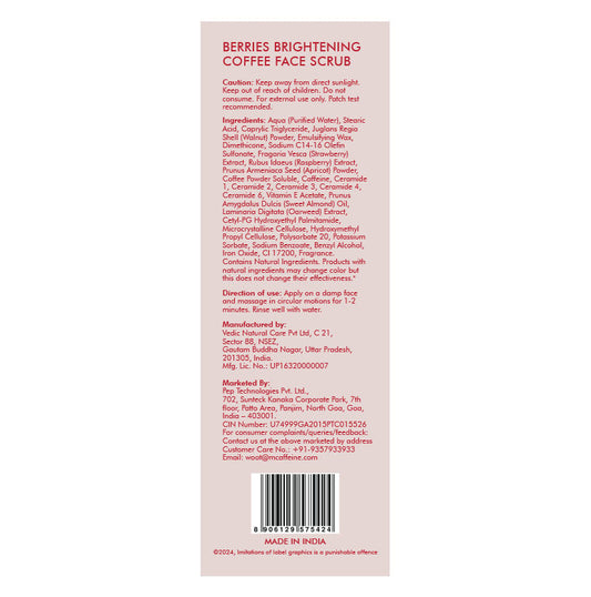 Berries Brightening Coffee Face Scrub - 75 gm