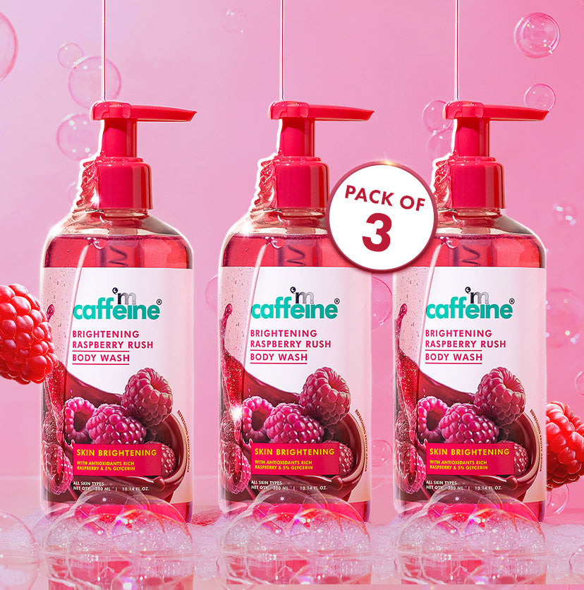Brightening Raspberry Body Wash | Vitamin C Rich | 300 ml | Pack of 3