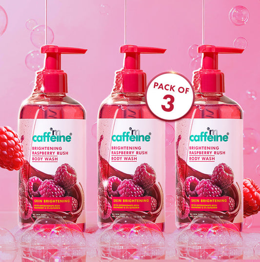 Brightening Raspberry Body Wash | Vitamin C Rich -300 ml  Pack of 3