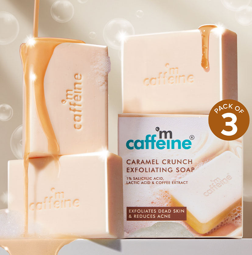 Exfoliating Tan Removal 1% Salicylic Acid & Lactic Acid Caramel Crunch Soap - 300g (3x100g)