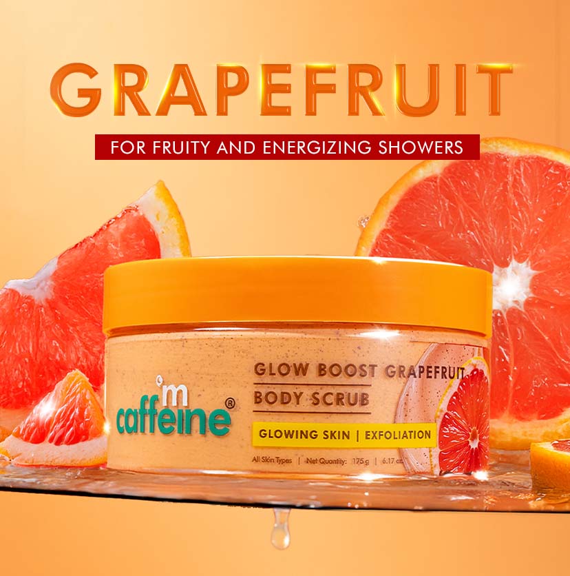 Glow Boost Grapefruit Body Scrub with Exfoliating AHA-Lactic Acid, Niacinamide | Vit C Rich - 175g