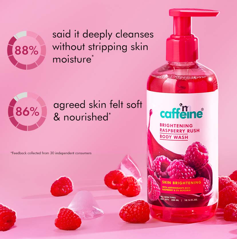 Brightening Raspberry Body Wash | Vitamin C Rich | 300 ml | Pack of 3